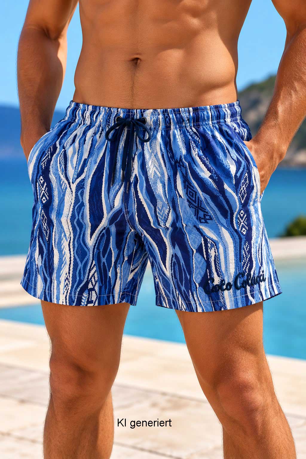 Carlo Colucci Badehose Hellblau