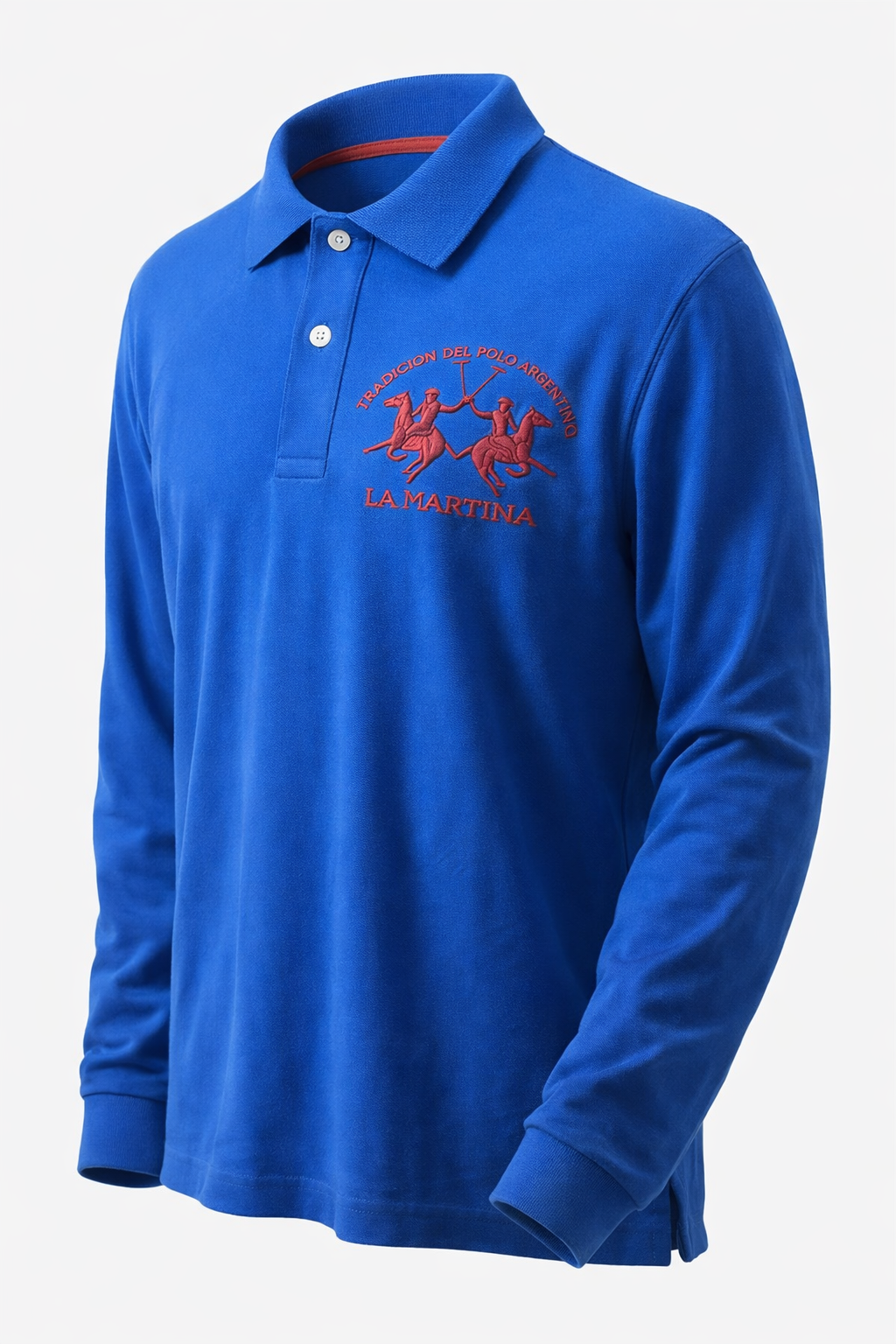 La Martina Poloshirt langarmig Blau