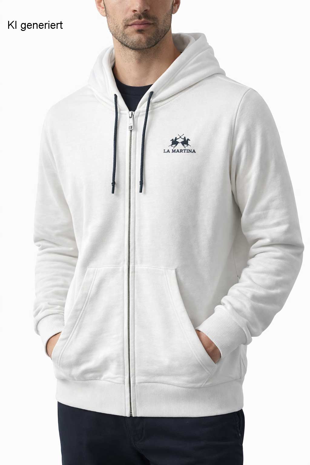 La Martina Hoodie Weiß mit Kapuze