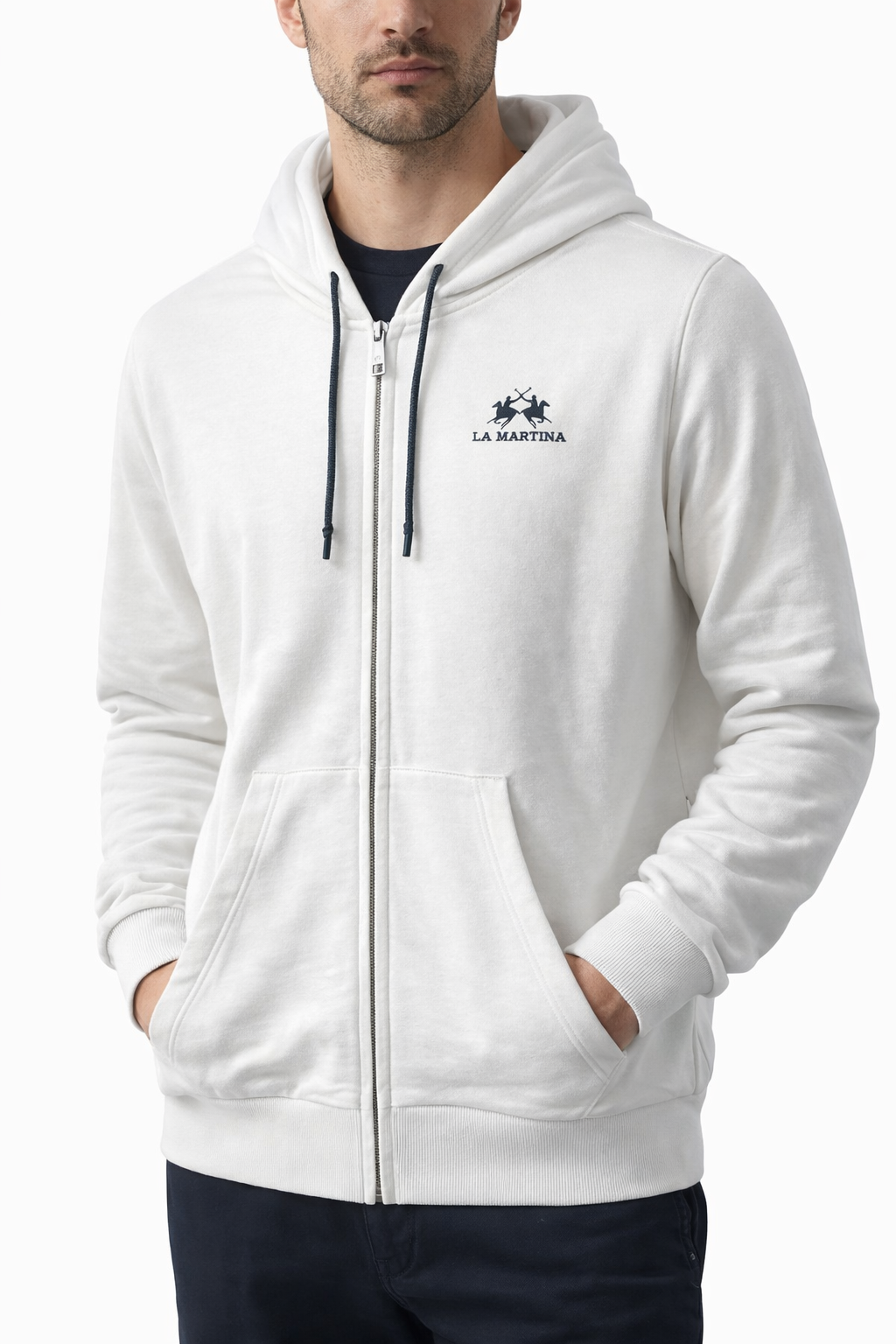 La Martina Hoodie Weiß mit Kapuze