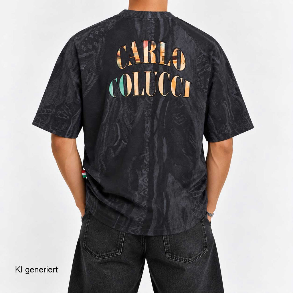 Carlo Colucci T-Shirt Graugrün