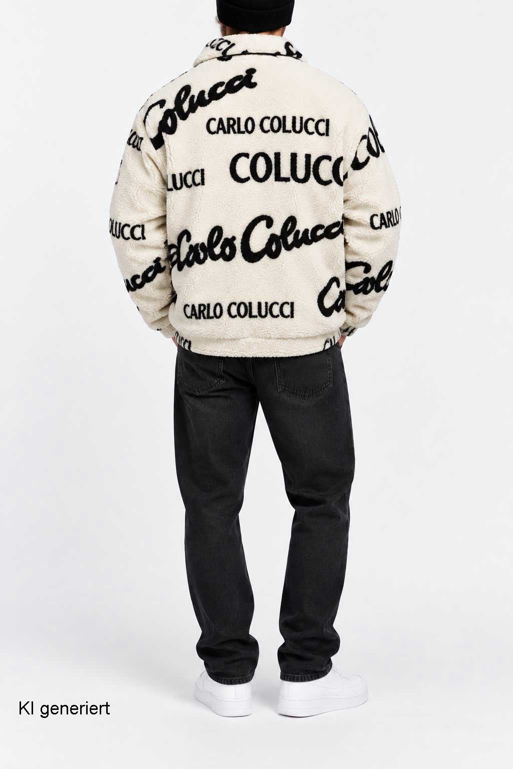 Carlo Colucci Teddyjacke Creme