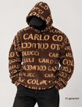 Carlo Colucci Teddypullover Braun