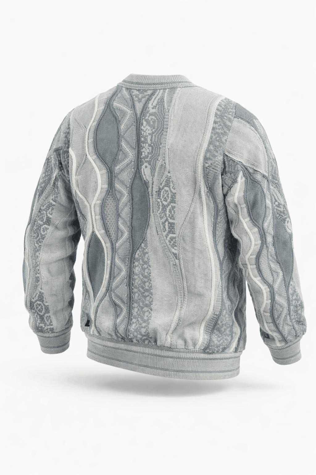 Carlo Colucci 3D Strickpullover Grau