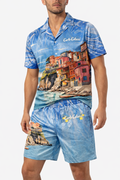 Carlo Colucci Set Satin Style Hellblau