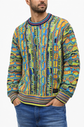 Carlo Colucci 3D Strickpullover Gelbbunt