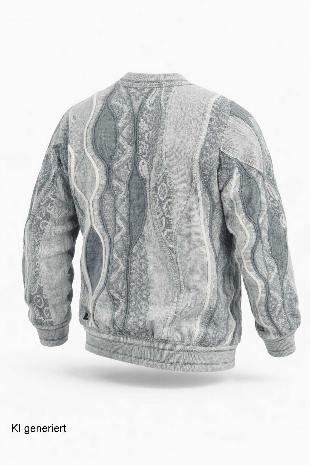 Carlo Colucci 3D Strickpullover Grau