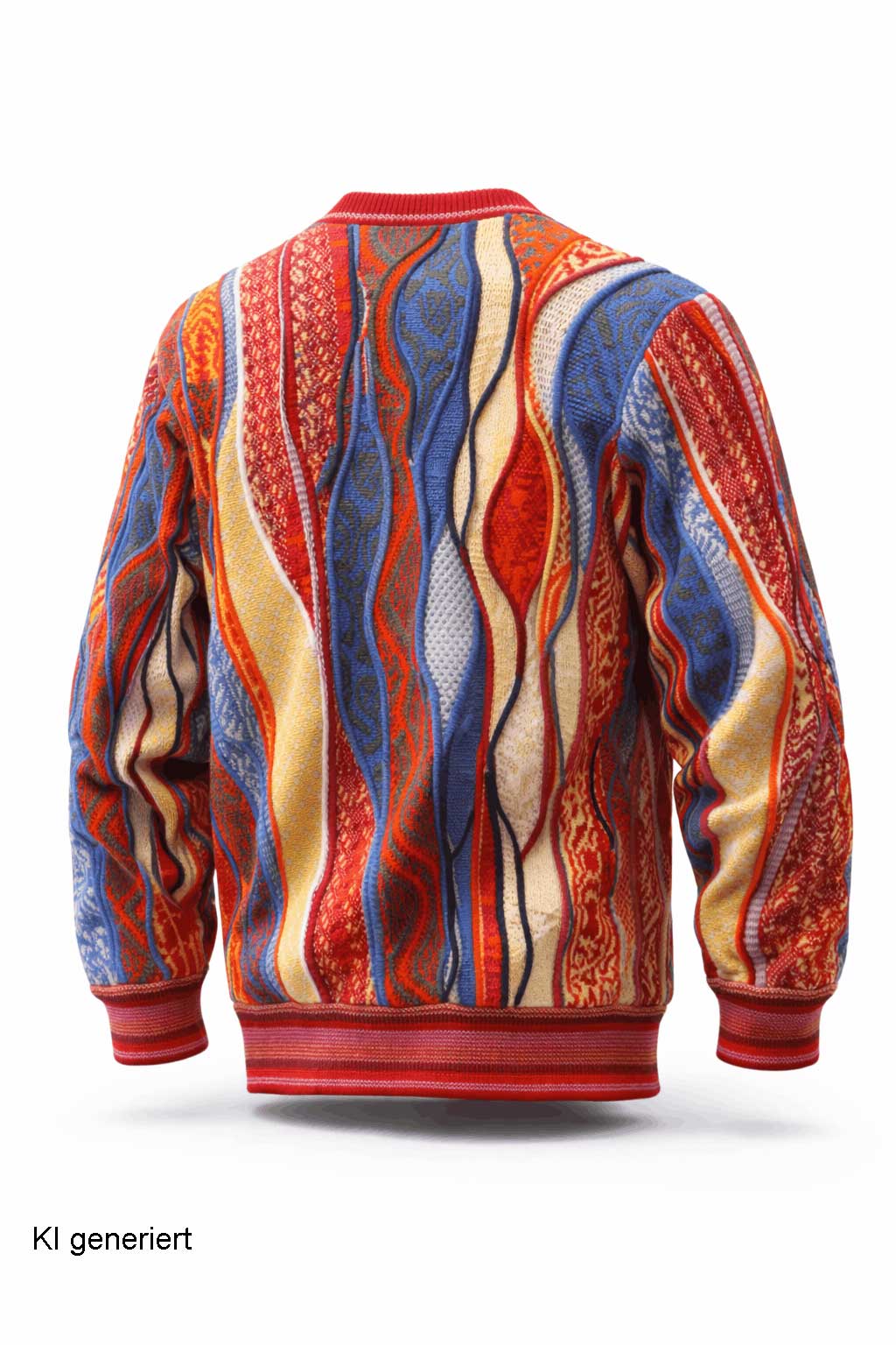Carlo Colucci 3D Strickpullover Rotbunt